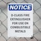 Signmission D-Class Fire Extinguisher For OSHA Notice Sign, Plastic, 7in W x 10in L, 2PK OS-2PACK-NS-P-710-V-10940 - alternate 7